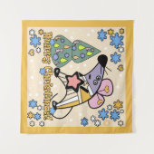 メリークリスマス新年のシンボルマウスかわいい タペストリー (正面(横))