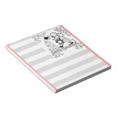 メリークリスマス新年のシンボルマウスかわいい ノートパッド (アングル)