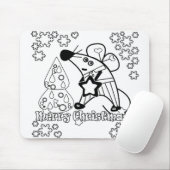 メリークリスマス新年のシンボルマウスかわいい マウスパッド (マウス)