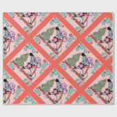 メリークリスマス新年のシンボルマウスかわいい ラッピングペーパー (フラット)