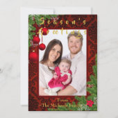 メリークリスマス新年の挨拶フォトダマスク シーズンカード (正面)