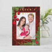 メリークリスマス新年の挨拶フォトダマスク シーズンカード (スタンド正面)