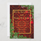 メリークリスマス新年の挨拶フォトダマスク シーズンカード (裏面)