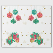 メリークリスマス新年の挨拶 ラッピングペーパー (フラット)