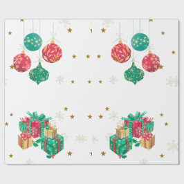 メリークリスマス新年の挨拶 ラッピングペーパー