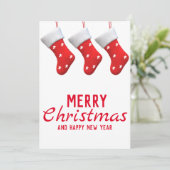 メリークリスマス新年クリスマスソックススノーフレーク シーズンカード (スタンド正面)