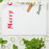 メリークリスマス新年 キッチンタオル (折り畳み)