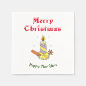 メリークリスマス新年 スタンダードカクテルナプキン (正面)