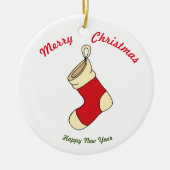 メリークリスマス新年 セラミックオーナメント (正面)