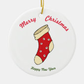 メリークリスマス新年 セラミックオーナメント (正面)