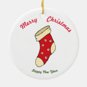 メリークリスマス新年 セラミックオーナメント (裏面)