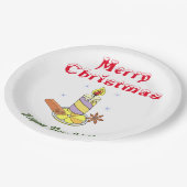 メリークリスマス新年 ペーパープレート (アングル)