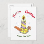 メリークリスマス新年 ポストカード (正面/裏面)