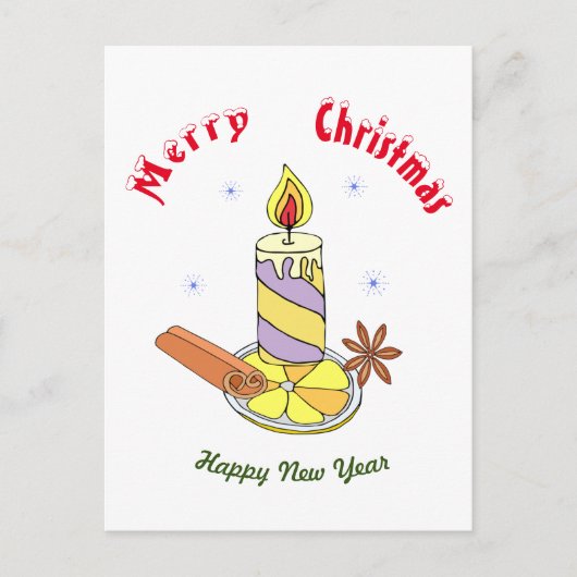 メリークリスマス新年 ポストカード (正面)