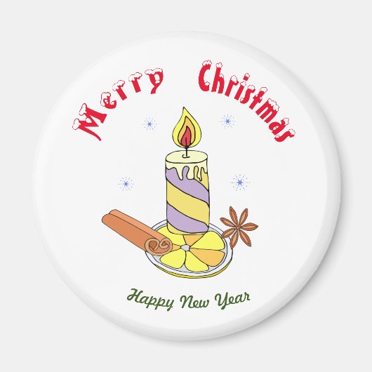 メリークリスマス新年 マグネット (正面)