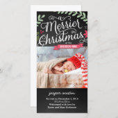 メリークリスマス新生児ホリデーフォトカード シーズンカード (正面/裏面)