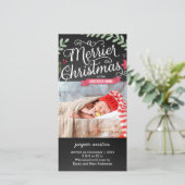 メリークリスマス新生児ホリデーフォトカード シーズンカード (スタンド正面)