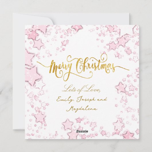 メリークリスマス新生児女 シーズンカード (裏面)