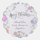 メリークリスマス新生児 オーナメントカード (裏面)