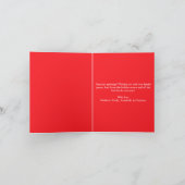 メリークリスマス新聞家族の写真 シーズンカード (内部)