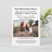 メリークリスマス新聞家族の写真 シーズンカード (スタンド正面)