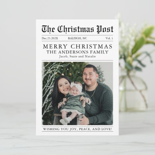 メリークリスマス新聞年レビュー写真 シーズンカード (スタンド正面)