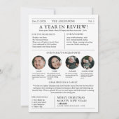 メリークリスマス新聞年レビュー写真 シーズンカード (裏面)