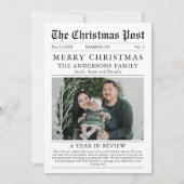 メリークリスマス新聞評論の年の写真 シーズンカード (正面)