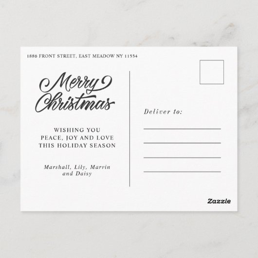 メリークリスマス明るいサンタクロース | ポストカード (裏面)