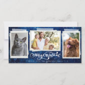 メリークリスマス星空の夜3フォトコラージュ シーズンカード (正面)