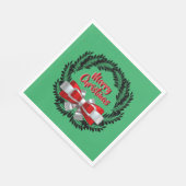 メリークリスマス昼食会のメリキリヒメテマオリ スタンダードランチョンナプキン (角)