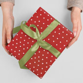 メリークリスマス書赤と白道 ラッピングペーパーシート