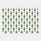 メリークリスマス書道のくるみ伝統的割り ラッピングペーパーシート (正面)