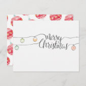 メリークリスマス書道の休日の文字列 (正面/裏面)