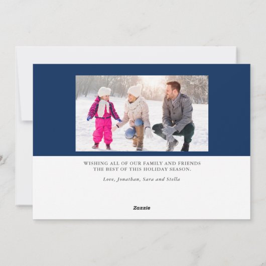 メリークリスマス書道オーバーレイ写真 シーズンカード (裏面)