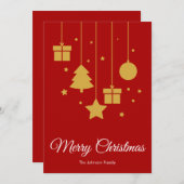 メリークリスマス書道クリスマスカード シーズンカード (正面/裏面)