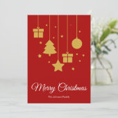 メリークリスマス書道クリスマスカード シーズンカード (スタンド正面)