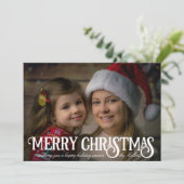 メリークリスマス書道クリスマスフォトカード 招待状 (スタンド正面)