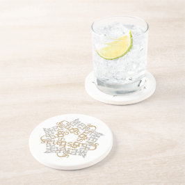 メリークリスマス書道スターアート金ゴールドシルバー コースター