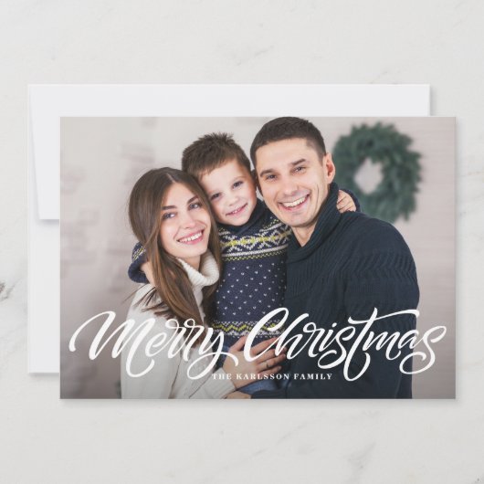 メリークリスマス書道フォトオーバーレイ シーズンカード (正面)