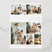 メリークリスマス書道フォトシルバー 箔シーズンカード (正面)