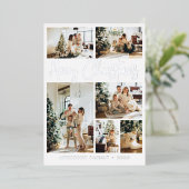 メリークリスマス書道フォトシルバー 箔シーズンカード (立ち正面)