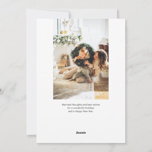 メリークリスマス書道フォトホリデーカード シーズンカード (裏面)