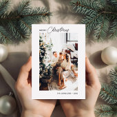 メリークリスマス書道フォトホリデーカード シーズンカード