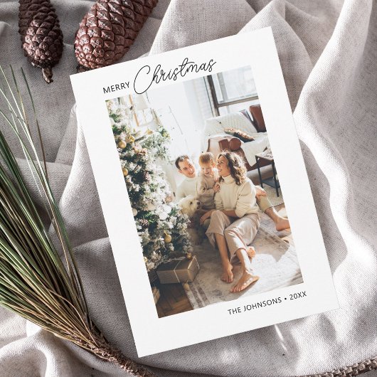 メリークリスマス書道フォトホリデーカード シーズンカード