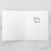 メリークリスマス書道ブラックと金ゴールドの明るいシック カード (内部)