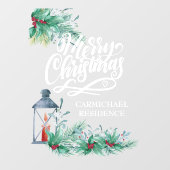 メリークリスマス書道ランタンホリーガーランド ウィンドウサイン (シート)