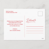 メリークリスマス書道レタリング写真 シーズンポストカード (裏面)