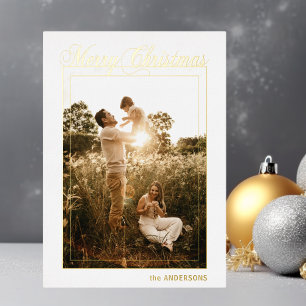 メリークリスマス書道休日の写真 箔シーズンカード