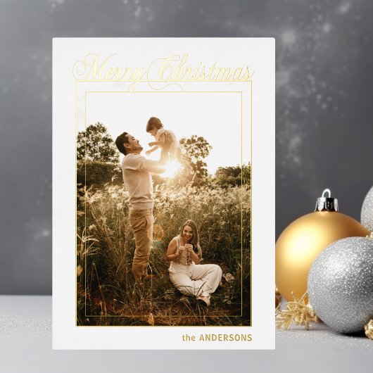 メリークリスマス書道休日の写真 箔シーズンカード